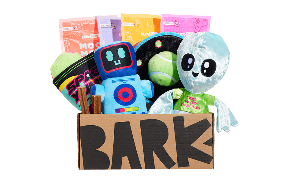 The Playlien Alien themed dog toys BarkBox toys